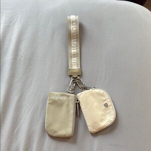 Lululemon Beige Wristlet Duo with Strap